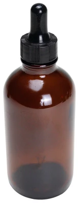 United Scientific Boston Round Amber Flint Bottles, 120 ML, Pack Of 12